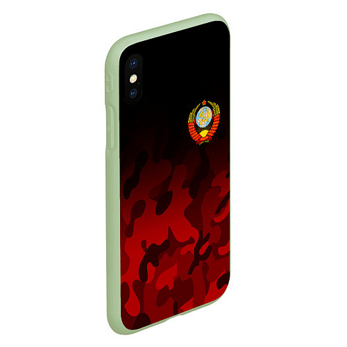 Чехол iPhone XS Max матовый СССР / 3D-Салатовый – фото 2