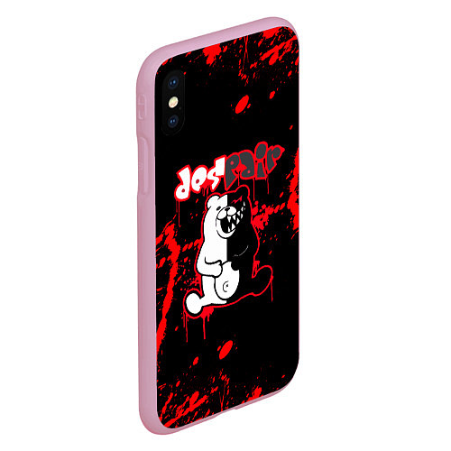 Чехол iPhone XS Max матовый Monokuma / 3D-Розовый – фото 2