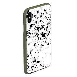 Чехол iPhone XS Max матовый Далматинец, цвет: 3D-темно-зеленый — фото 2