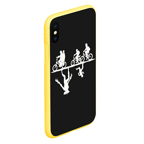 Чехол iPhone XS Max матовый Очень Странные Дела / 3D-Желтый – фото 2