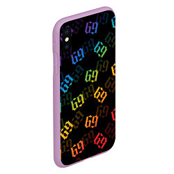 Чехол iPhone XS Max матовый 6IX9INE, цвет: 3D-сиреневый — фото 2