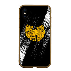 Чехол iPhone XS Max матовый Wu-Tang Clan, цвет: 3D-коричневый