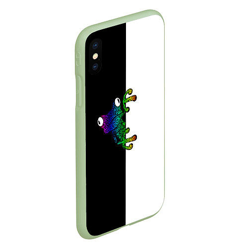 Чехол iPhone XS Max матовый Лягуха / 3D-Салатовый – фото 2