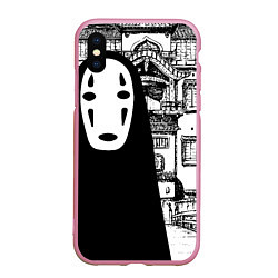 Чехол iPhone XS Max матовый No-Face Spirited Away Ghibli, цвет: 3D-розовый