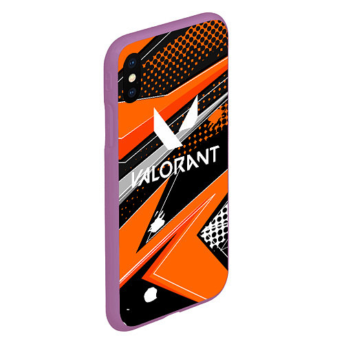 Чехол iPhone XS Max матовый Valorant / 3D-Фиолетовый – фото 2
