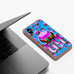 Чехол iPhone XS Max матовый 6IX9INE GOOBA, цвет: 3D-коричневый — фото 2