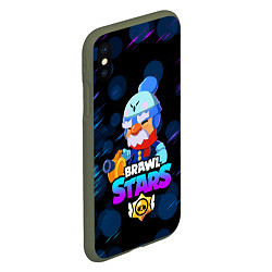 Чехол iPhone XS Max матовый BRAWL STARS GALE, цвет: 3D-темно-зеленый — фото 2