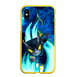 Чехол iPhone XS Max матовый BRAWL STARS MECHA CROW, цвет: 3D-желтый