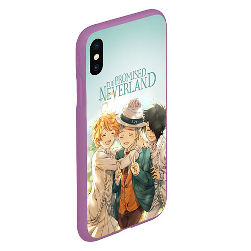 Чехол iPhone XS Max матовый The Promised Neverland / 3D-Фиолетовый – фото 2