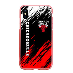 Чехол iPhone XS Max матовый CHICAGO BULLS