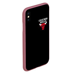 Чехол iPhone XS Max матовый CHICAGO BULLS, цвет: 3D-малиновый — фото 2