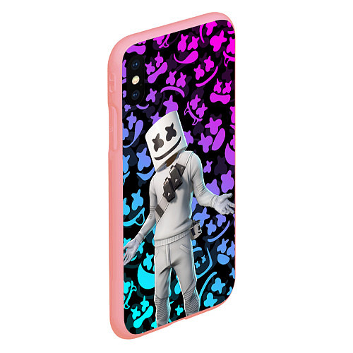 Чехол iPhone XS Max матовый FORTNITE x MARSHMELLO / 3D-Баблгам – фото 2