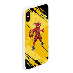 Чехол iPhone XS Max матовый MICHAEL JORDAN, цвет: 3D-белый — фото 2