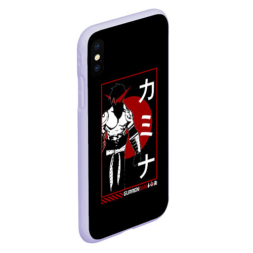Чехол iPhone XS Max матовый Гуррен Лаганн Камина / 3D-Светло-сиреневый – фото 2