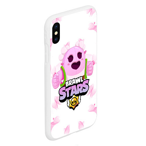 Чехол iPhone XS Max матовый Sakura Spike Brawl Stars / 3D-Белый – фото 2