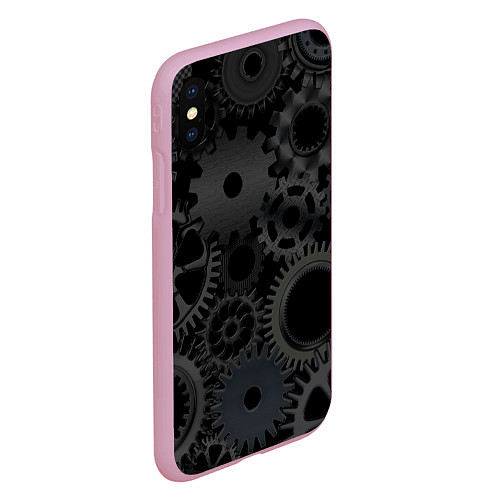 Чехол iPhone XS Max матовый Механизмы / 3D-Розовый – фото 2