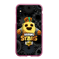 Чехол iPhone XS Max матовый Brawl Stars Robot Spike