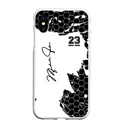 Чехол iPhone XS Max матовый Michael Jordan 23, цвет: 3D-белый