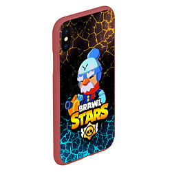 Чехол iPhone XS Max матовый BRAWL STARS GALE, цвет: 3D-красный — фото 2
