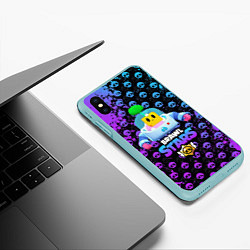 Чехол iPhone XS Max матовый Brawl Stars SPROUT, цвет: 3D-мятный — фото 2