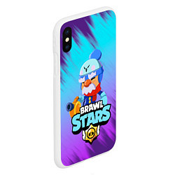 Чехол iPhone XS Max матовый BRAWL STARS GALE, цвет: 3D-белый — фото 2