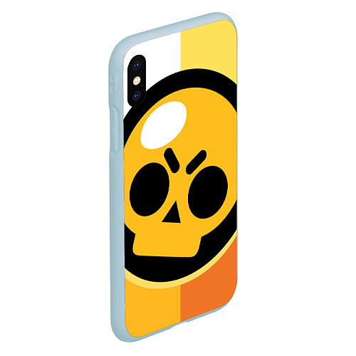 Чехол iPhone XS Max матовый BRAWL STARS / 3D-Голубой – фото 2