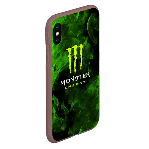 Чехол iPhone XS Max матовый MONSTER ENERGY / 3D-Коричневый – фото 2