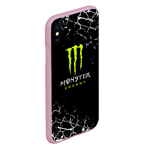 Чехол iPhone XS Max матовый MONSTER ENERGY / 3D-Розовый – фото 2