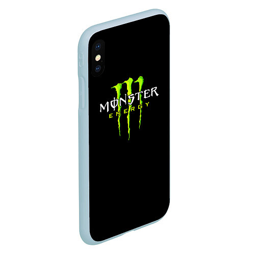 Чехол iPhone XS Max матовый MONSTER ENERGY / 3D-Голубой – фото 2