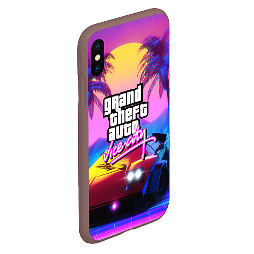 Чехол iPhone XS Max матовый GTA 2020 / 3D-Коричневый – фото 2