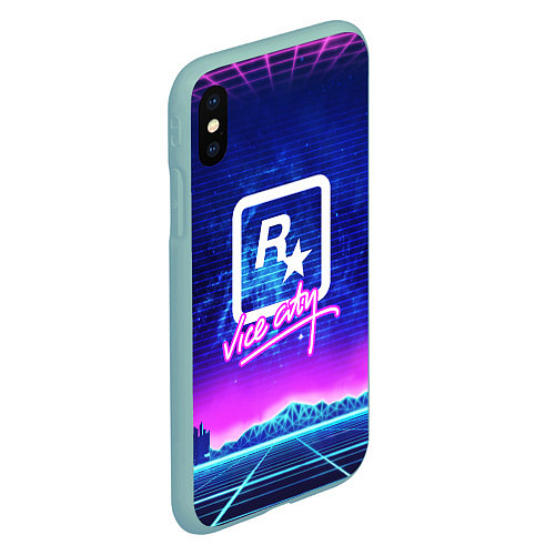 Чехол iPhone XS Max матовый GRAND THEFT AUTO / 3D-Мятный – фото 2