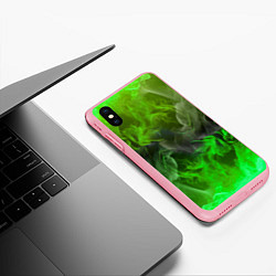 Чехол iPhone XS Max матовый ЗЕЛЁНЫЙ ОГОНЬ, цвет: 3D-баблгам — фото 2