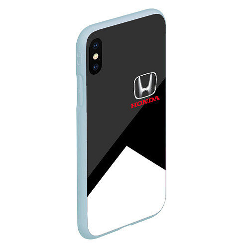 Чехол iPhone XS Max матовый HONDA / 3D-Голубой – фото 2