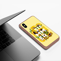 Чехол iPhone XS Max матовый Лето, цвет: 3D-коричневый — фото 2