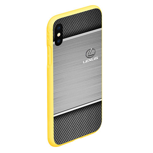 Чехол iPhone XS Max матовый LEXUS / 3D-Желтый – фото 2