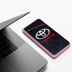 Чехол iPhone XS Max матовый TOYOTA, цвет: 3D-розовый — фото 2