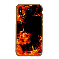 Чехол iPhone XS Max матовый ОГОНЬ