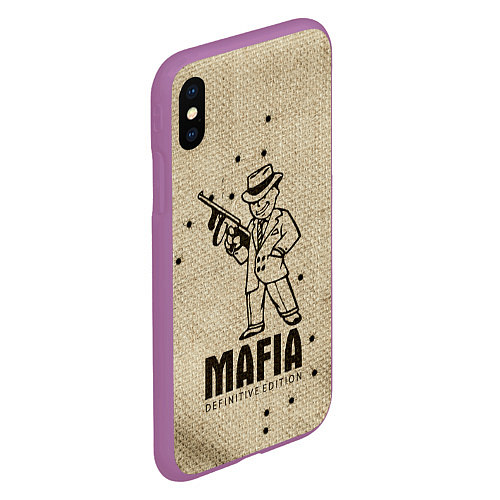 Чехол iPhone XS Max матовый Mafia 2 / 3D-Фиолетовый – фото 2