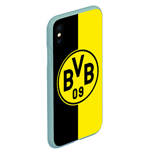 Чехол iPhone XS Max матовый BORUSSIA / 3D-Мятный – фото 2