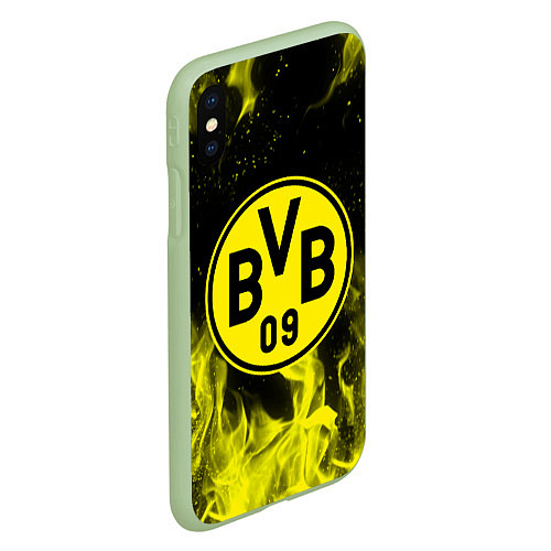 Чехол iPhone XS Max матовый BORUSSIA / 3D-Салатовый – фото 2