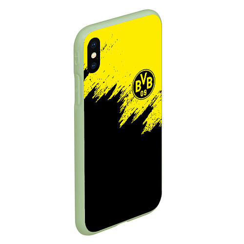 Чехол iPhone XS Max матовый BORUSSIA / 3D-Салатовый – фото 2