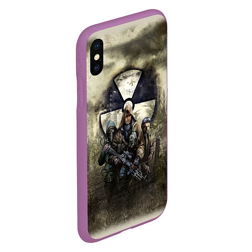 Чехол iPhone XS Max матовый ЧИСТОЕ НЕБО / 3D-Фиолетовый – фото 2
