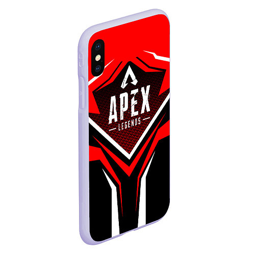 Чехол iPhone XS Max матовый APEX / 3D-Светло-сиреневый – фото 2