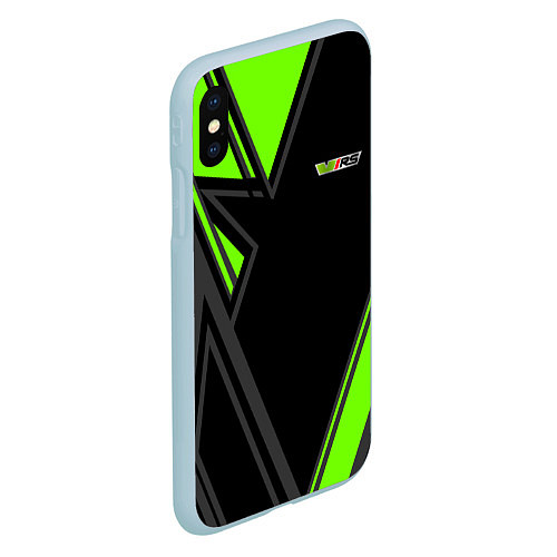 Чехол iPhone XS Max матовый Skoda RS Z / 3D-Голубой – фото 2