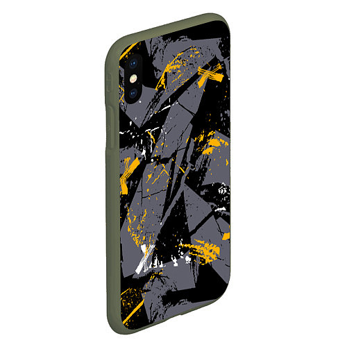 Чехол iPhone XS Max матовый Спортивный стиль / 3D-Темно-зеленый – фото 2