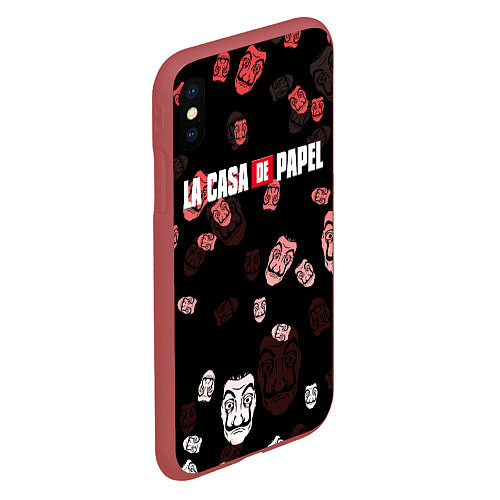 Чехол iPhone XS Max матовый La Casa de Papel Z / 3D-Красный – фото 2