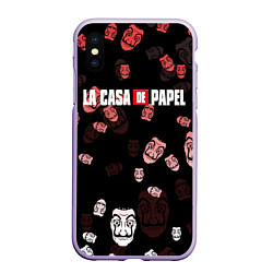 Чехол iPhone XS Max матовый La Casa de Papel Z, цвет: 3D-светло-сиреневый