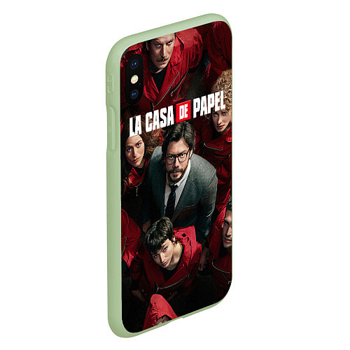 Чехол iPhone XS Max матовый La Casa de Papel Z / 3D-Салатовый – фото 2