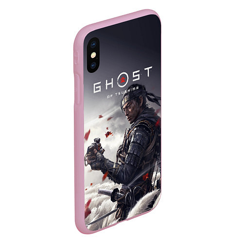 Чехол iPhone XS Max матовый Ghost of Tsushima / 3D-Розовый – фото 2