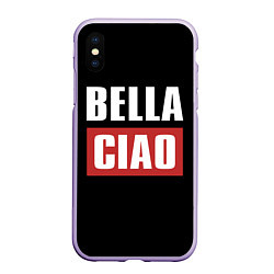 Чехол iPhone XS Max матовый Bella Ciao, цвет: 3D-светло-сиреневый